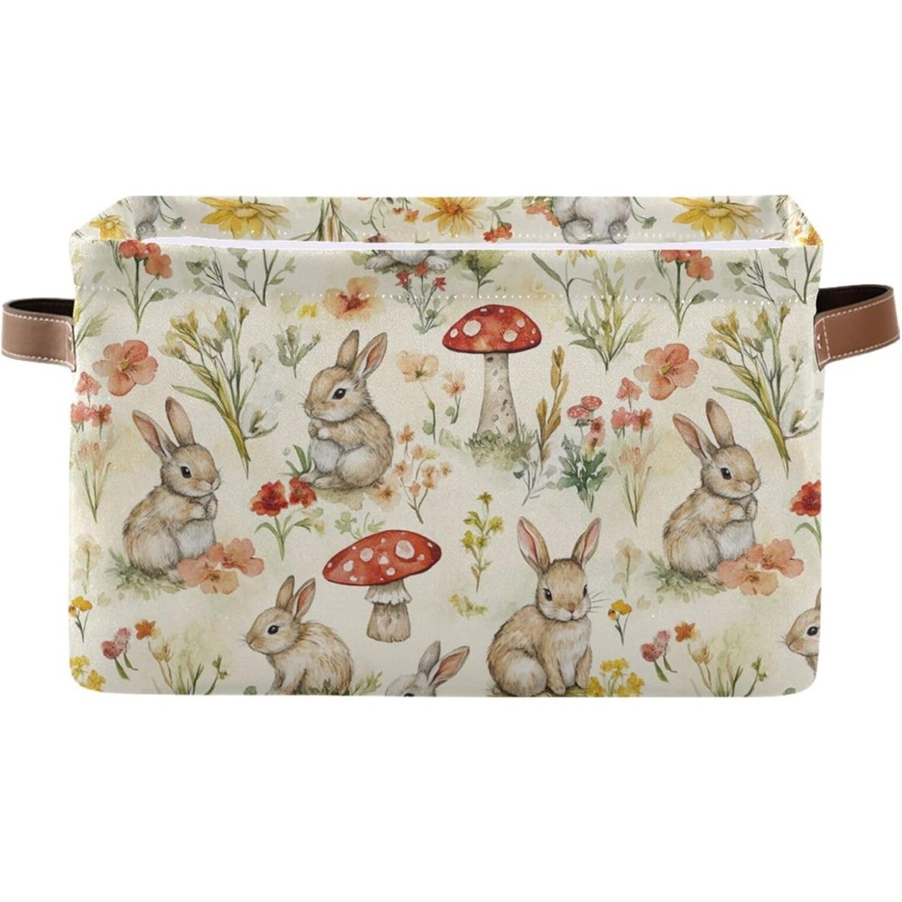Bunny Mushroom Storage Cube/Basket, NWT